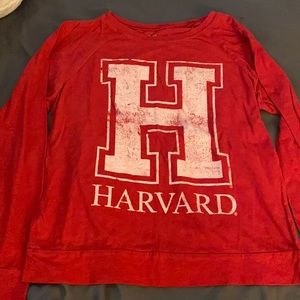 Harvard red long sleeve t shirt